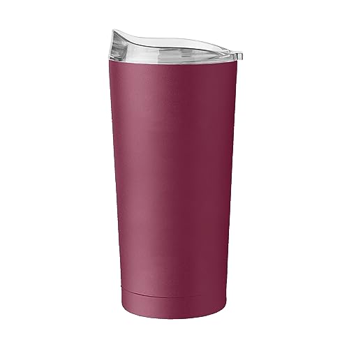Image of Logo Brands 20 oz Powder Coat Tumbler- Insulated Tumbler with Lid for Water, Iced Tea or Coffee, Smoothie and More