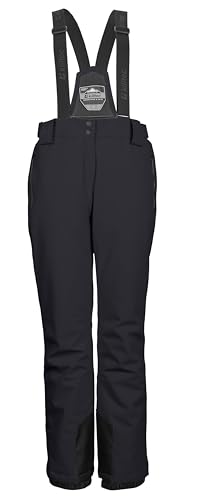 killtec Damen Skihose/Funktionshose mit abnehmbaren Trägern, Kantenschutz und Schneefang KSW 249 WMN SKI PNTS_ERIELLE, schwarz, 42, 43428-000