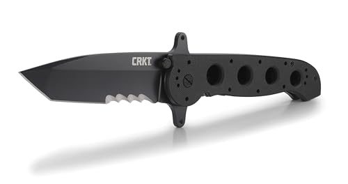 CRKT M16-14SFG Folding Knife with Liner Lock: 1.4116 Veff Serrations Blade, G10 Handle, Reversible Pocket Clip, M16-14SFG