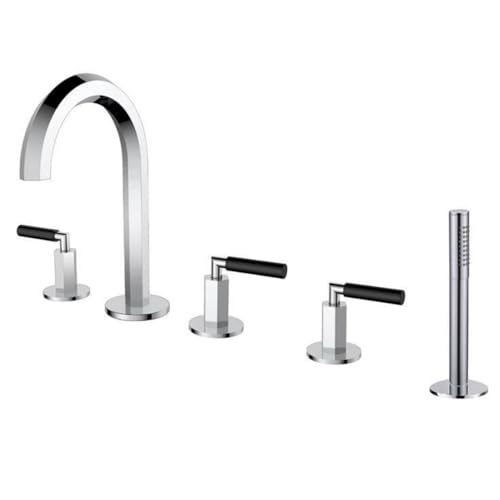 Mitigeur de salle de bain chromé 5 trous style design moderne