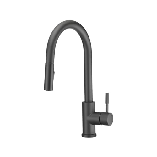 Image of Dura Faucet DF-MK530SLK-MB RV Pull-Down Kitchen Faucet (Matte Black) | Single handle pull-down kitchen faucet for RV and camper galleys. Matte Black finish. Easy DIY install.