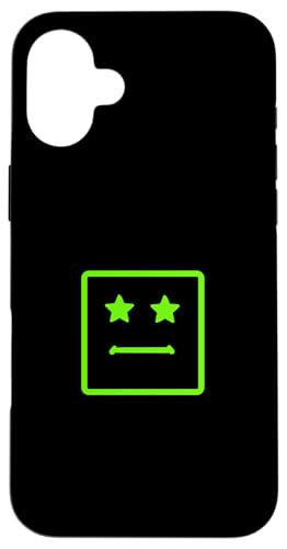 グリーン ダブルスター スクエアフェイス グリーン グラフィック スマホケース iPhone 16 Plus 用
