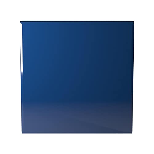 Image of Howard Elliott Collection Mirrored Finish Blue Cube Table Centerpiece, showpiece coffee table, stylish home decor accessory for bedroom or living room, measuring 16 x 16 x 16 inches