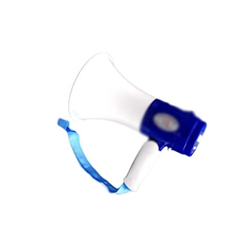 Megafon Bullhorn Bärbar Megafon Handhållen högtalare, ropa/spela in Bullhorn Reseguide Tallära Röstförstärkare med hopfällbart handtag Bärbar högtalare Siren Bullhorn (Färg: Blå)