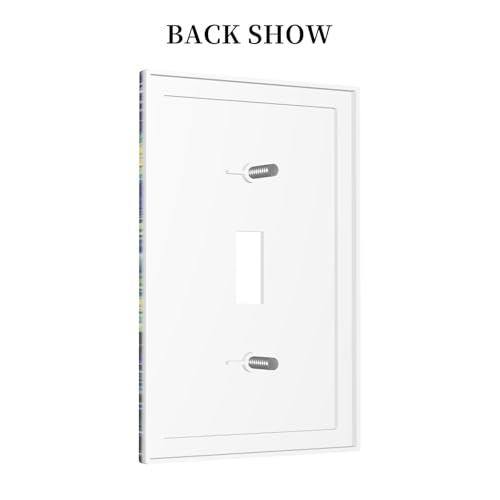 Ihsourgnitnem Decorative Light Switch Cover Starry Night Abstract Oil Painting Landscape 1 Gang Single Toggle Device Electrical Faceplate Switchplates Decorator Outlet Wall Plate For Nursery Home by Ihsourgnitnem - Used condition - Image 4
