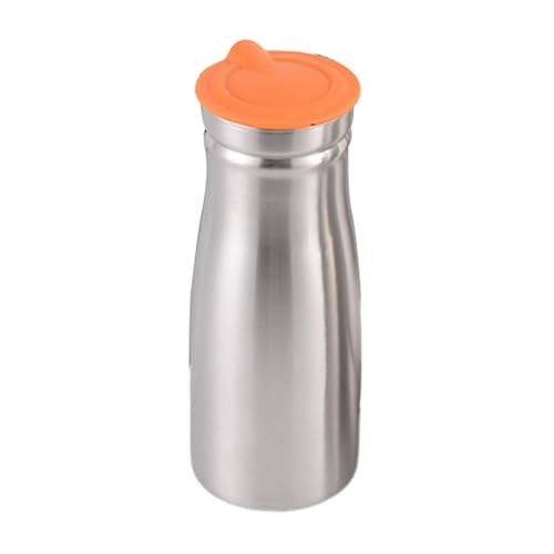 RoaQinFo 1,0 L para Té Y Zumo de Acero Inoxidable, 8,4 X 23,9 Cm, Versátil, para Restaurantes, con Tapa, Recipiente para Bebidas, Naranja, Individual