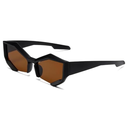 Lunettes de soleil œil de chat irrégulières rétro tendance pour femme avec verres UV400 protecteurs