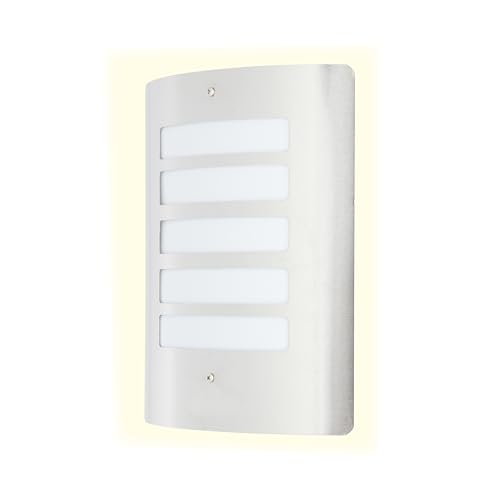 BRILLIANT Todd Außenwandleuchte edelstahl – wetterfeste Außenlampe – Wandlampe außen für Hauswand, Eingang & Garten – E27 Sockel