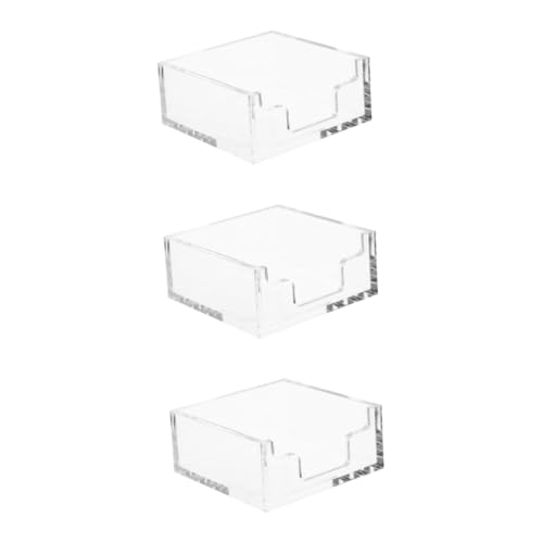 BEBEMOKO 3pcs Box Modern Napkin Holder for Kitchen Acrylic Square Tissue Box Desk Accessories Paper Napkin Dispenser