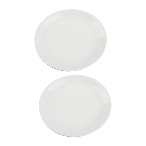 Amosfun 2 bandejas redondas de cerámica blanca para quemador eléctrico de aromaterapia de aceite, calentador de quemador multifunción para condimentos y salsa de soja, apto para uso doméstico y