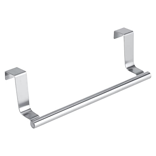 Edelstahl Schrankschubladenhandtuch Hanging Rack über Türhänger Lagerhoch, Langer Typ, Stärke 430 Edelstahleisen, Einfache Installation, an der Tür Ohne Löcher Hängen, Sparen Raum (Kurz)