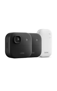 Videocamera esterna 2K+ Blink (ultimo modello) — videocamera di sicurezza smart senza fili, risoluzione video 2K, audio ottimizzato, durata delle pile fino a due anni. Sistema da 2 videocamere, nero