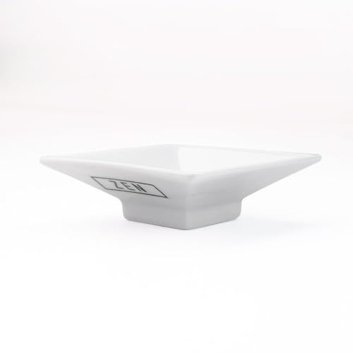 K'sキッチン 豆皿 7.8cm 小皿 洋食器 おしゃれ 食器 スクエア 四角 高台皿 小さい 小さめ 白い食器 皿 醤油皿 薬味皿 珍味皿 ディップ かわいい ポーセリンアート