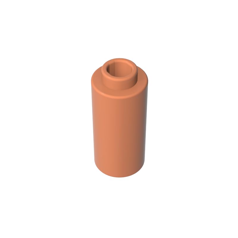 71075 Round Brick Brick Round 1x1x1 2/3 50 Pieces GDS-1574 Compatible with Lego Building Blocks Color:Nougat โ image 1