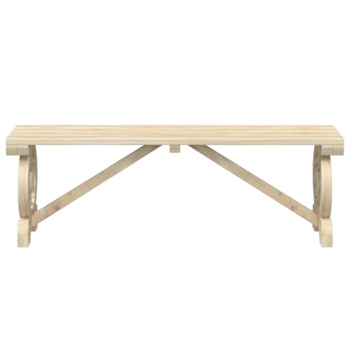 Banc de jardin en bois massif de sapin stable et résistant aux intempéries