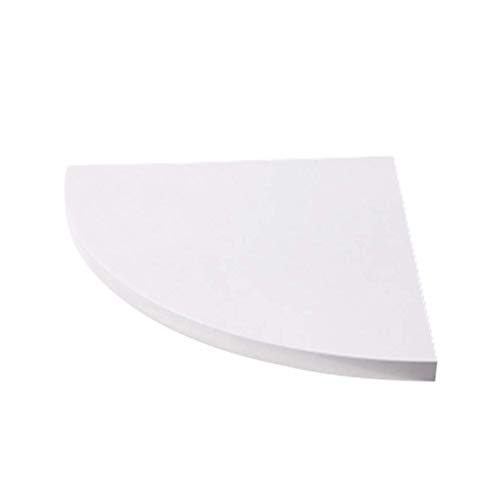 IMIKEYA 3 Pièces Mur Monté Flottant Étagère D Angle 3 Niveau Quart de Rond De Stockage Étagère Organisateur pour Salle De Bains Cuisine Chambre Salon 19Cm