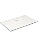 VILSTEIN Duschwanne 80 x 120 x 5 cm | Flach | Duschtasse mit Gefälle | Sanitär-Acryl | DIN-Anschluss | Form: Rechteck | Weiß Hochglanz | Ohne Ablaufgarnitur