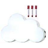 ORFOFE LED Wolkenförmiges Leuchtschild aus Pvc mit Wiederverwendbarer Schreibfunktion für New Year Party und Dekoratives Nachtlicht Zufällige Farbe