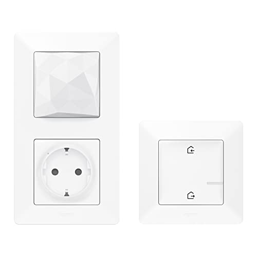 Legrand, Valena Life with Netatmo Starter Pack, Wireless Gateway with Switchable Socket 16A + Master Switch 'Come / Walk', Local Control or via the App or Voice Command (Alexa, Siri, ...), 752196