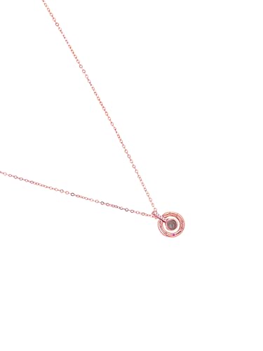 Image of Yellow Chimes I Love You in 100 Different Languages Chain Pendant Necklace for Women and Girls, Gift Unique This Valentines
