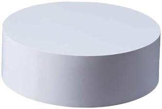 Round Display Pedestal Stand for Event Decor & Clothing Stores, White 60x15cm, Perfect for Shoe & Bag Models, Versatile Plinth Stand for Showcasing Items