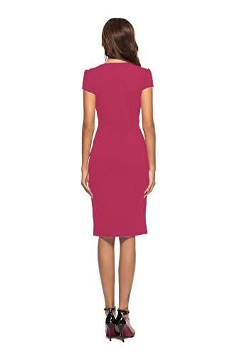 Image of CEASIKERY Women's Business Retro Cocktail Pencil Wear to Work Office Casual Dress