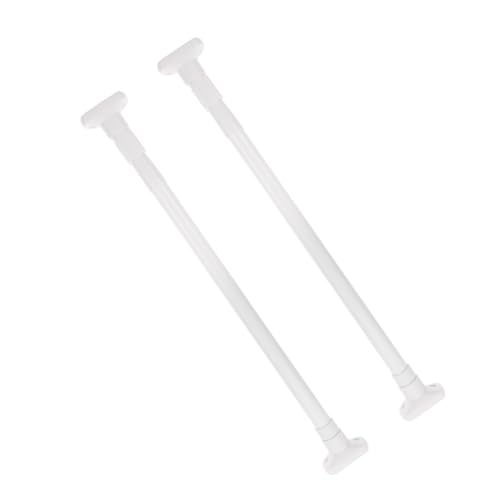 HOLIDYOYO 2piezas Barra De Armario Portavisillos Extensible Barras Tensión Ducha Ajustable Acero Inoxidable Abs Robusta Para Baño Cocina Sala Dormitorio