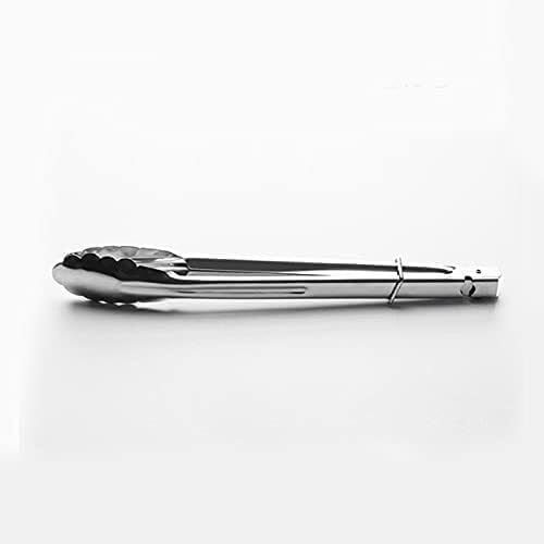 Pinzas de acero inoxidable,pinzas de cocina, Cocina for acampar (cubiertos) Tamaño: 10 pulgadas/longitud total 25 cm, freír, asar a la parrilla, ensalada, for barbacoa, pinzas for alimentos de acero i