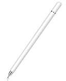 Stylus Touch Screen Pen Fiber Tip Compatible with iPad Pro 9.7' (1st Gen)/iPad 9.7' (5th/6th Gen), Aluminum Lightweight White
