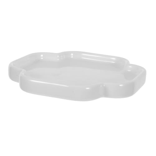 FOMIYES Bonbonnière Céramique Avec Assiette à Biscuits Plateau à Apéritif Plat De Service Pour Collations Desserts Et Fruits