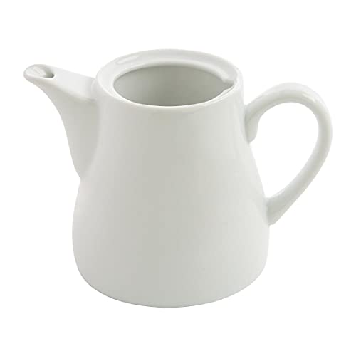 Olympia Whiteware Teapots Set 483 ml/17 oz (Pack of 4), White, Vitrified Porcelain - Oven, Microwave, Freezer & Dishwasher Safe - Heat & Shock Resistant, BS4034 Certified for Hotel Use, U822