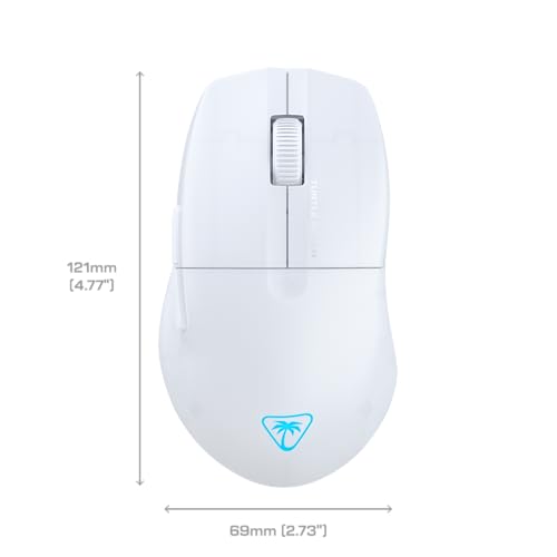 Pure Air - Mouse da gioco RGB wireless ergonomico e ultraleggero, con sensore ottico a 26K DPI, dotato di batteria da 125 ore, illuminazione RGB - Bianco - Mouse gaming - Immagine 10