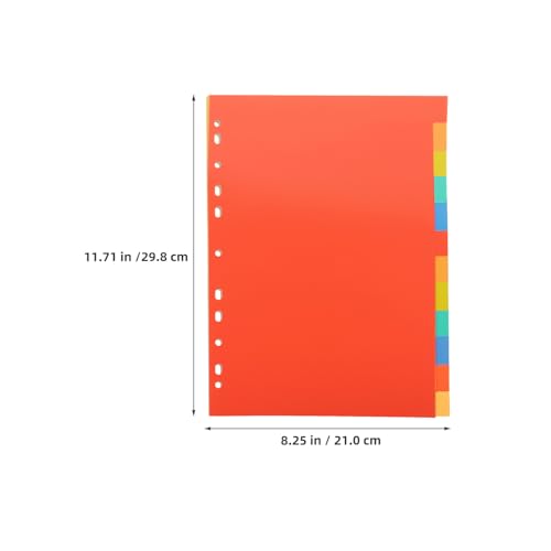 Separadores de carpeta con pestañas verticales PRETYZOOM de plástico resistente, 6 juegos 7