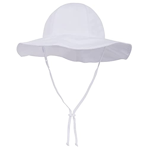 Simplikids Upf 50+ Uv Ray Sun Protection Wide Brim Baby Sun Hat,White,0-12 Months #TOP1