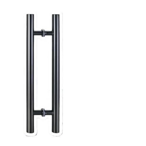 Niusabou Black Door Handle Barn, Double Sided Push Pull Barn Door Handle Round Bar Multicolor Multiple Sizes(,150Cm(59In)*120Cm)