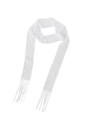 Image of RoseSeek Women's Lace Sheer Mesh Waist Scarves Lightweight Thin Skinny Scarfs Shawl Fashion Accessories