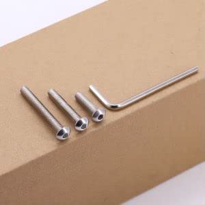 Miniatura 6 de Tornillos y pernos de cabeza de botón inoxidable M6 x 0.315 in, 0.472 in, 0.630 in, surtido de 30 piezas en total, acero inoxidable 304, rosca