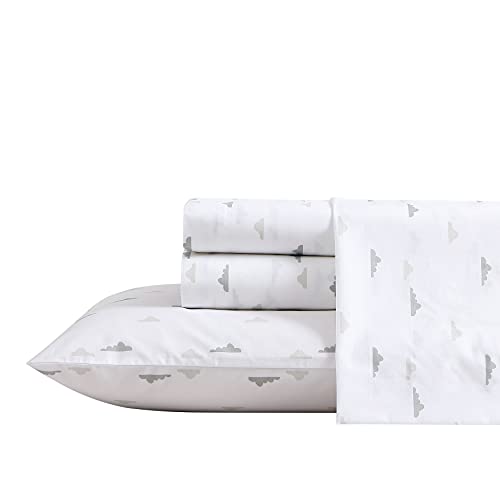 Image of Poppy & Fritz - Twin Sheets, Cotton Percale Bedding Set, Crisp & Cool, Ideal Bedding Set (Cloud, Twin)