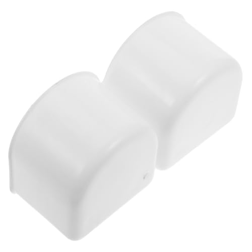 Abaodam ペットケージボウル オウムのケージ用餌皿 餌と水のボウルを木箱に入れる ドッグフードとウォーターディスペンサー 子犬給水器 犬小屋の水入れ クレートボウル 鳥料理 Abs 白い