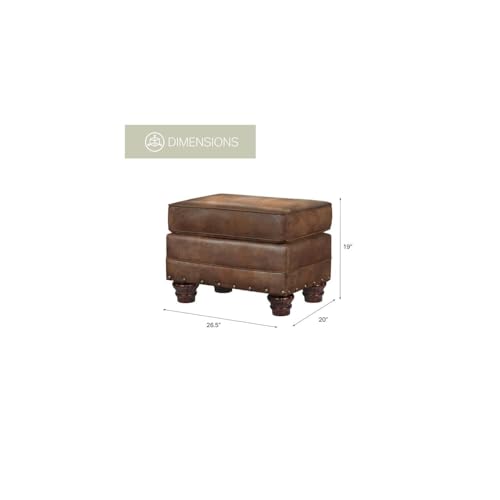 Sillón con Ottoman Microfibra Marrón Rústico miniatura 7