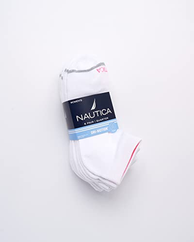 Nautica Womens Quarter Socks – 6 Pack Cushioned Moisture Wicking Breathable Womens Crew Socks for Running and Workouts2
