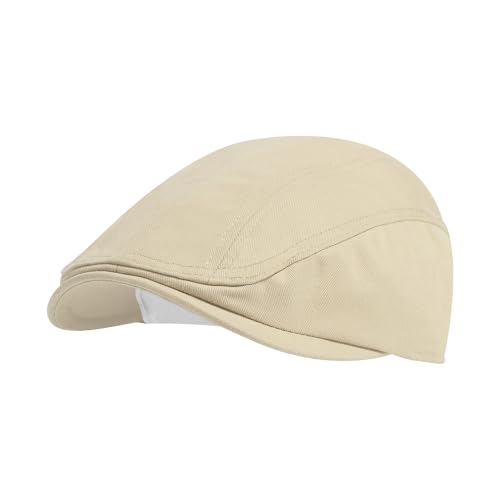 Newsboy Cap for Men 100% Cotton Mens Flat Hats Newsies Hat Classic Irish Gatsby Ivy Cabbie Golf Hats