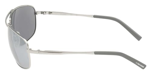 Harley-Davidson Men's Navigator Sunglasses Shiny Grey Frame Smoke Mirror Lens2