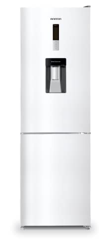 INFINITON FGC-346WB Réfrigérateur Combi, Blanc, 322 litres, No Frost, Distributeur d'eau 3L, Affichage LED avec contrôle de la température, Porte-bouteilles en aluminium