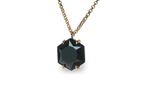 Collier Onyx Noir or rose pour femme, le bijou mode du quotidien