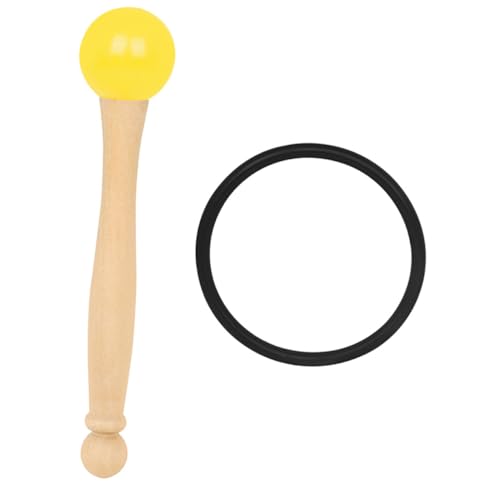 BESPORTBLE para Cuenco de Cristal con Mango de Madera y Anillo de Goma Baqueta Profesional para Cuencos...