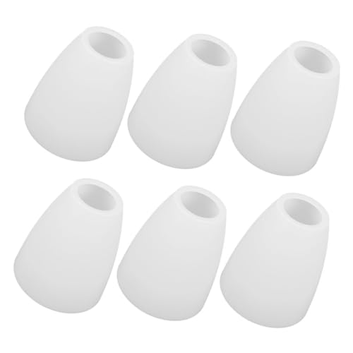 ULTECHNOVO Pantalla De Lámpara Cúpula Pequeña Blanco Plástico 40 Mm Adaptable Lámpara De Mesa Luz Nocturna Camping 6 Piezas Repuesto Sencilla Para Techo Hogar