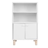 【Material de Alta Calidad】Este armario de suelo para baño está hecho de materiales MDF seleccionados de alta calidad, fuertes y duraderos que evita la humedad, resistentes al desgaste y a la corrosión. Y la superficie de pintura lisa especial es fácil de limpiar y puede mantener una apariencia elegante y ordenada en el baño.