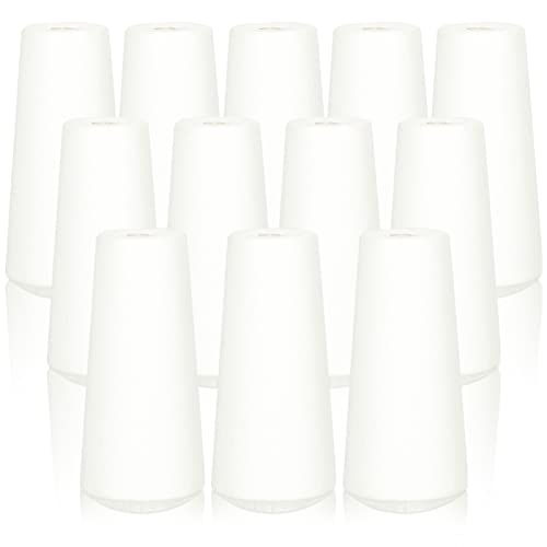 Warmhm 12 pomos de madera blanca para ventana, para colgar en cortinas, manualidades Cover
