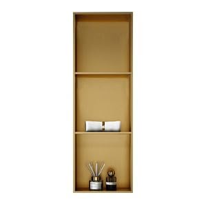 ZBJDX 3-Layer Recessed Wall Niche 304 Stainless Steel Shower Caddy Seamless Brushed Bathroom Organizer Accessories No Tile Needed